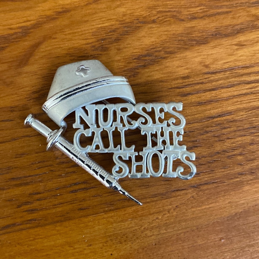 Nurses Call The Shots Brooch